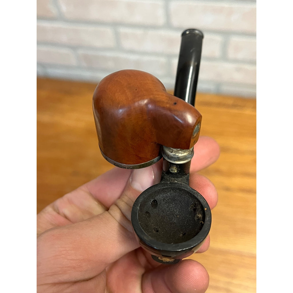 Vintage Irving's Wizard Upside Down Pipe RARE UNIQUE Smoking Pipe Sterling Antique