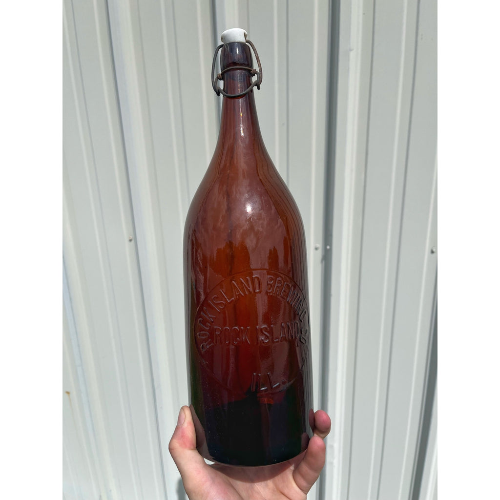 Pre Pro Rock Island Brewing Co Rock Island Illinois Half Gallon Beer Bottle