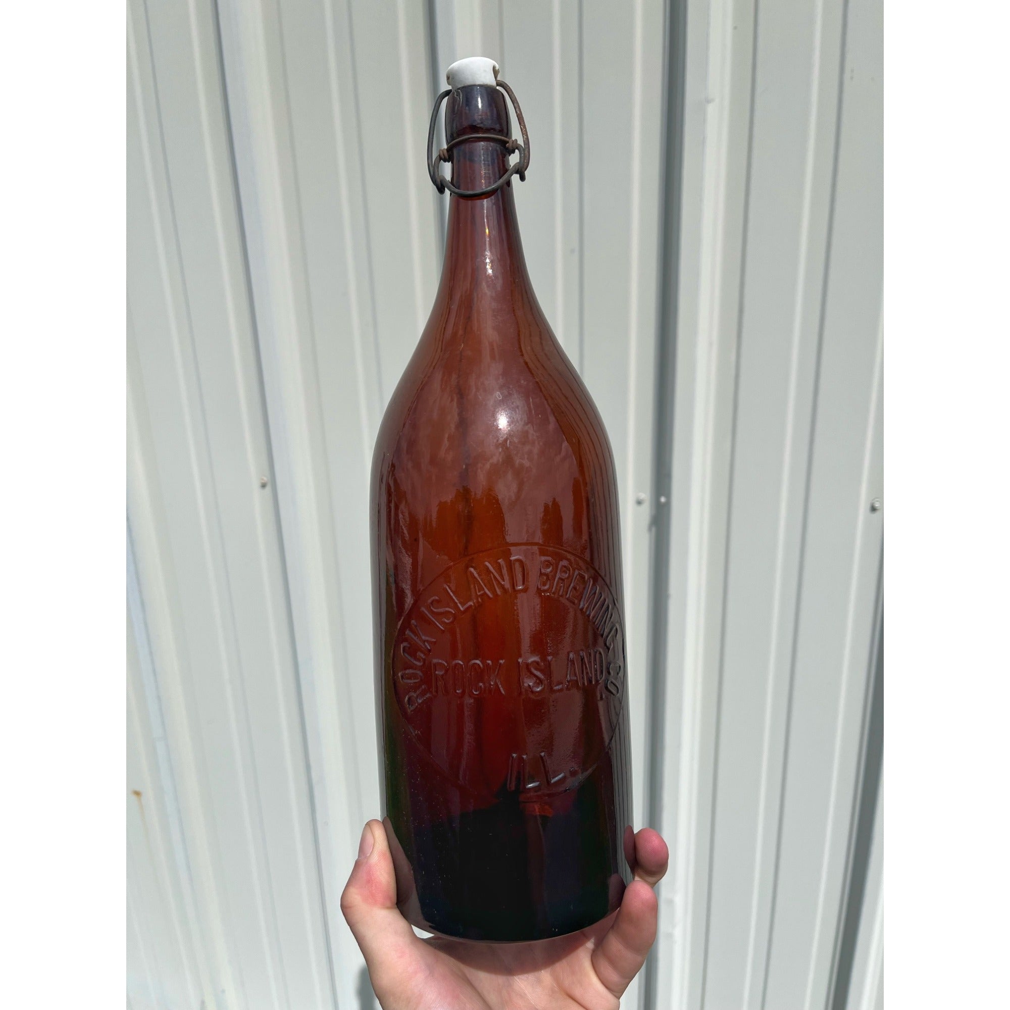 Pre Pro Rock Island Brewing Co Rock Island Illinois Half Gallon Beer Bottle