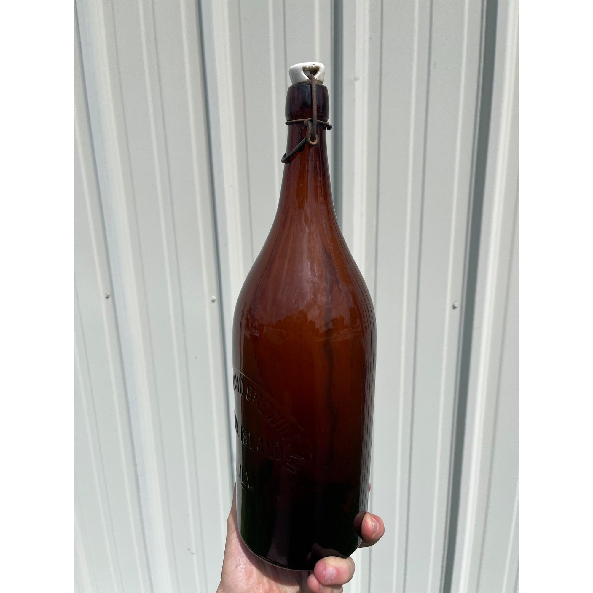 Pre Pro Rock Island Brewing Co Rock Island Illinois Half Gallon Beer Bottle