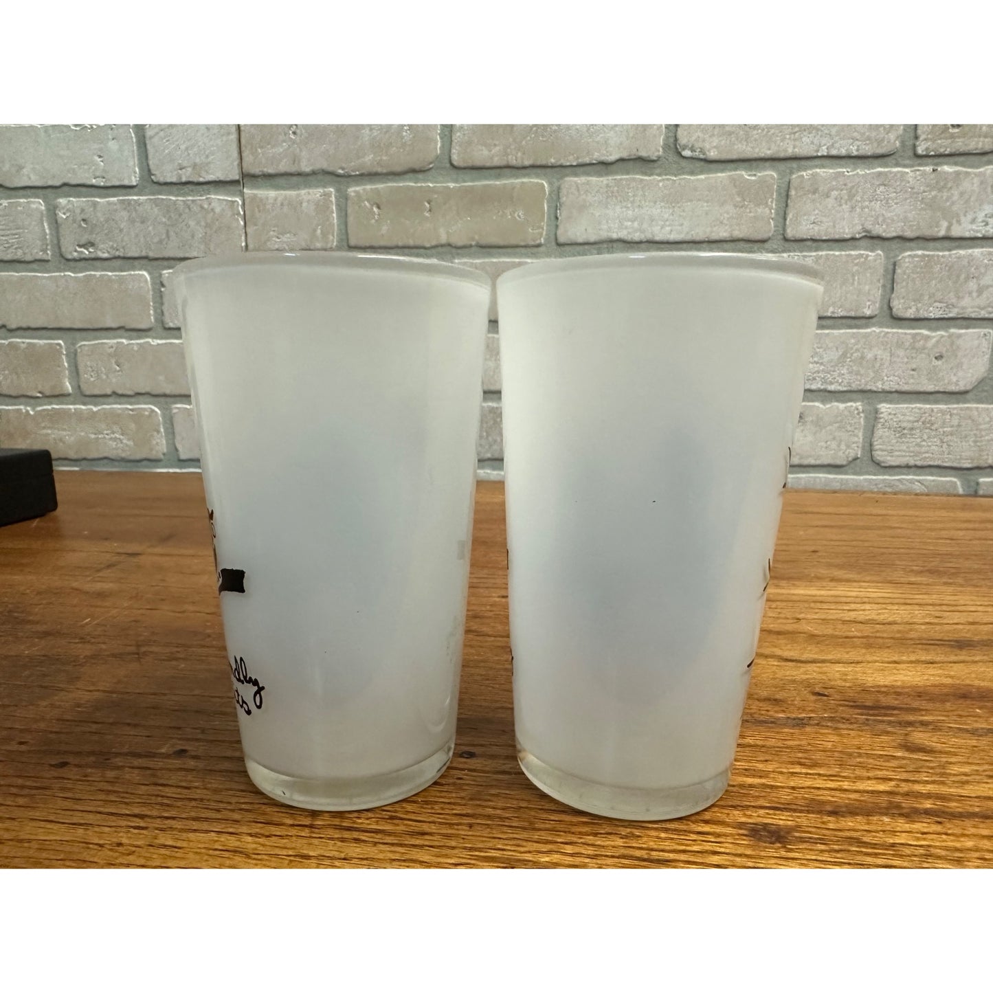 1950s HALLOWEEN FRIENDLY SPIRITS SET OF 4 GLASSES BAR SET BY FEDERAL GLASS