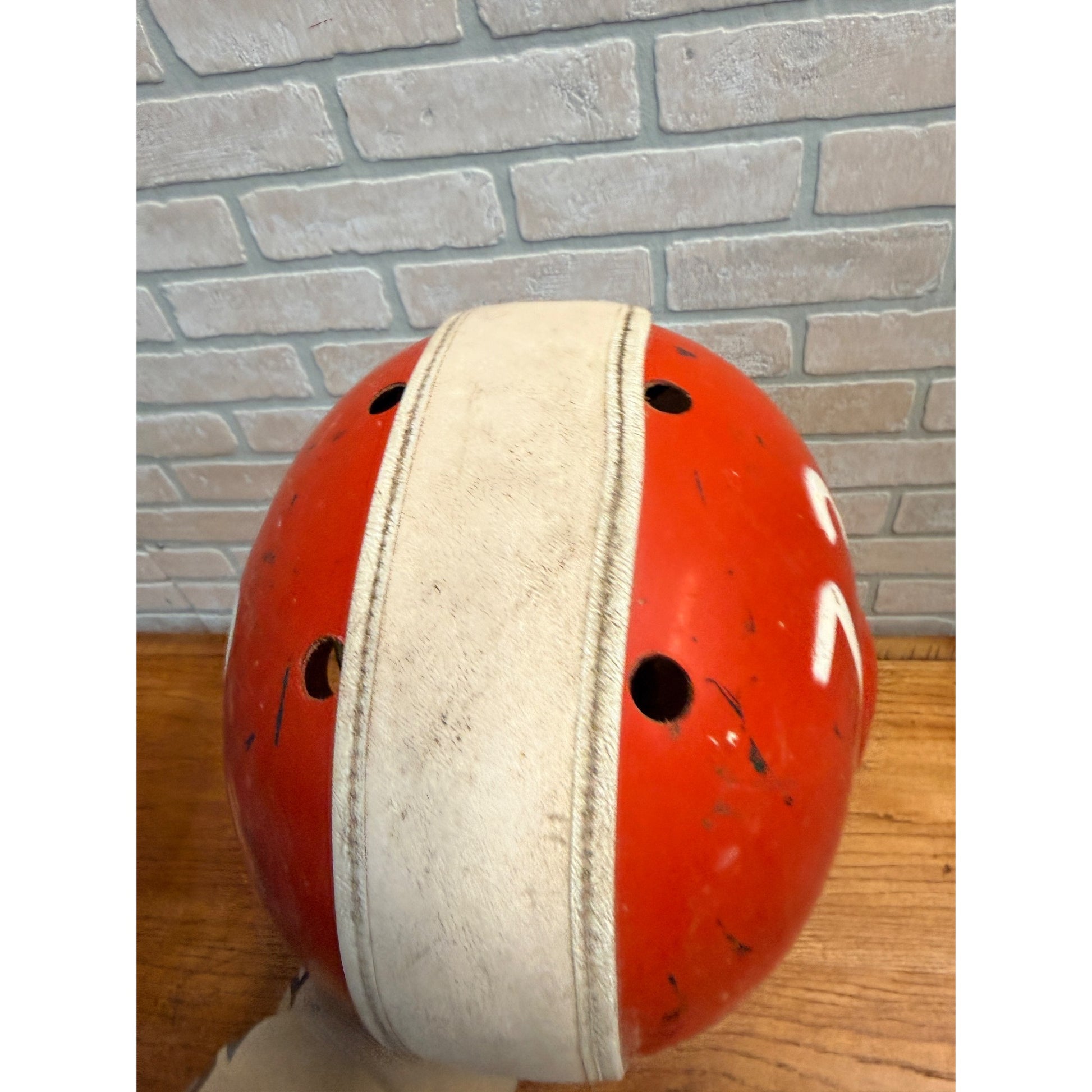 Vintage 1960s High School Football Helmets Old School Hutch Red/White
