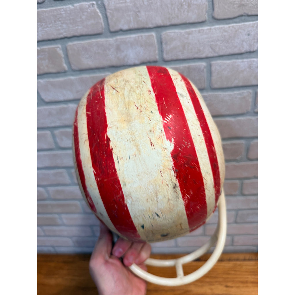 Vintage 1960s High School Football Helmets Old School Hutch Red/White