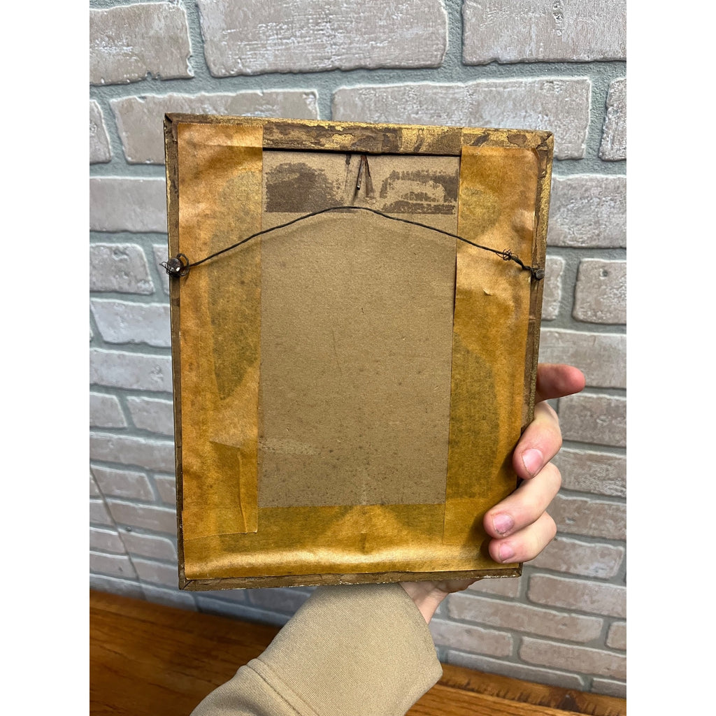 Antique Victorian Ornate Gold Wooden Picture Photo Frame 7.25" x 9.25"