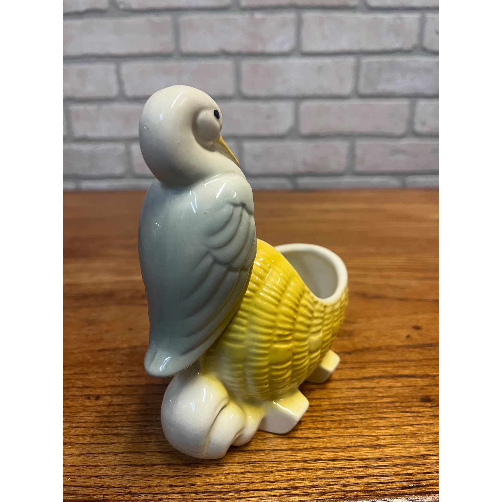 Vintage Royal Copley Stork Bird With Baby Carriage Bassinet Planter Retro Decor Flowers Vase Baby Shower
