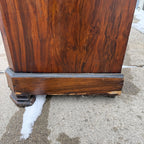 Antique French Burl Walnut Grouse Buffet Sideboard Hunter Grouse / Bird Motif