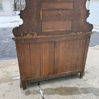 Antique French Burl Walnut Grouse Buffet Sideboard Hunter Grouse / Bird Motif