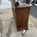 Antique French Burl Walnut Grouse Buffet Sideboard Hunter Grouse / Bird Motif