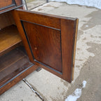 Antique French Burl Walnut Grouse Buffet Sideboard Hunter Grouse / Bird Motif