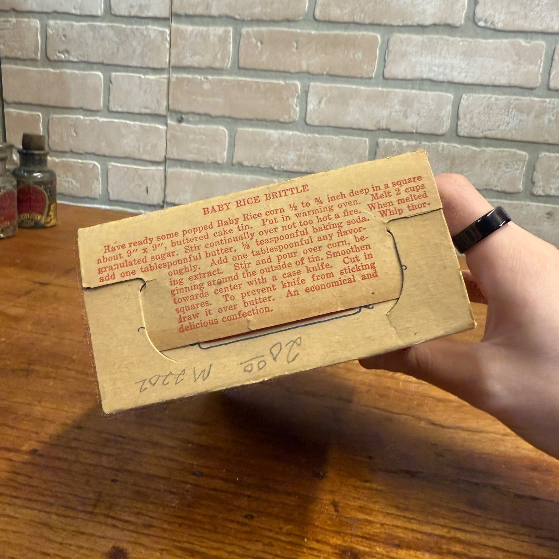 Vintage Baby Rice Popcorn Box Waterloo Wisconsin Advertising Kitchen Decor