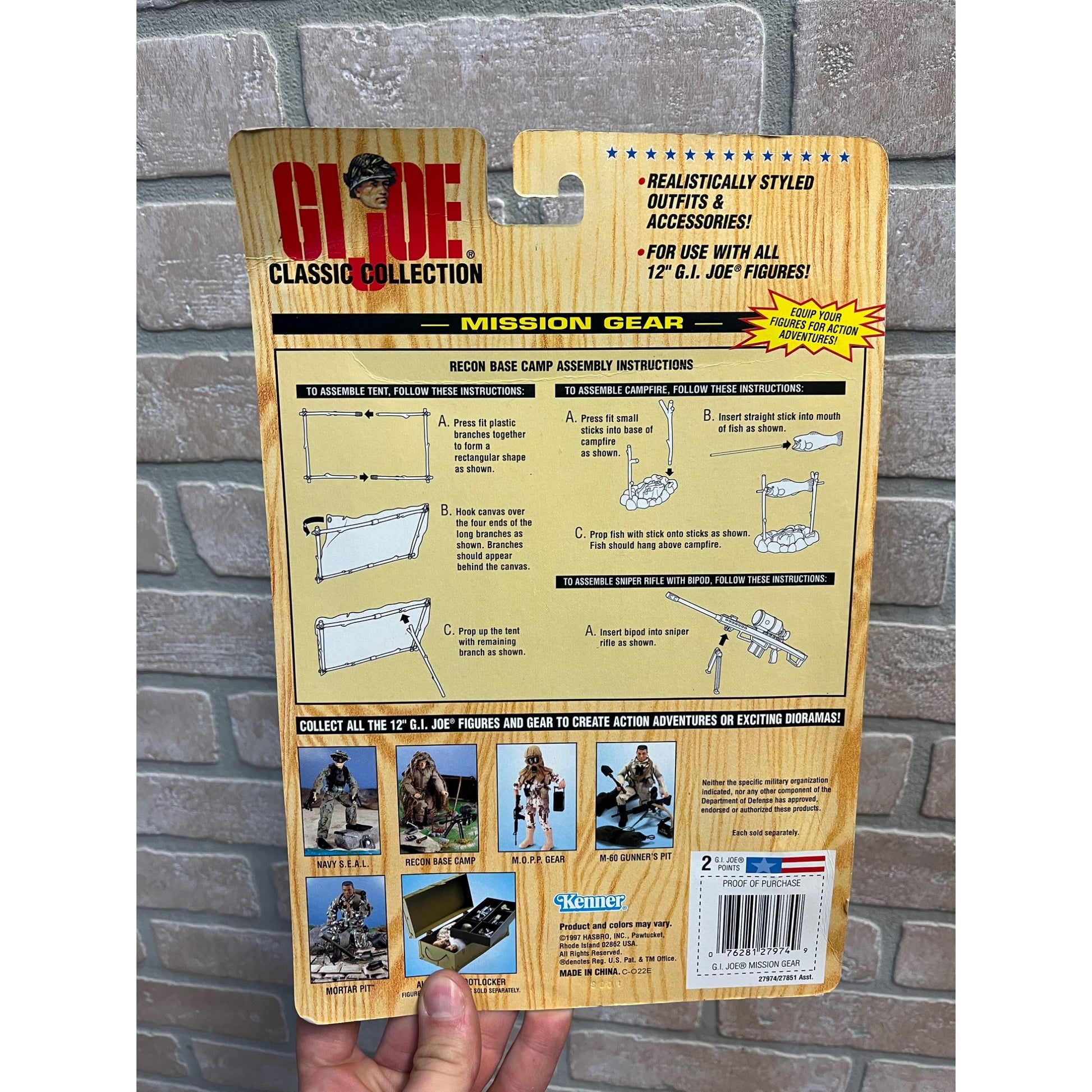 Vintage GI Joe Classic Collection Recon Base Camp Mission Gear NOS NEW Hasbro 1997