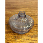 Antique 1895 Purple Font Miniature Glow Night Lamp Fairy w/ Milk Glass Chimney