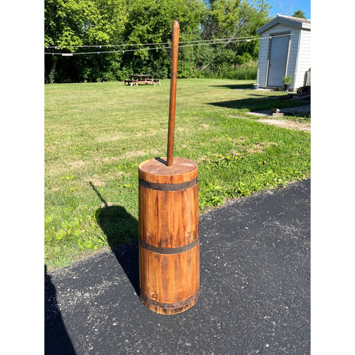 Antique Primitive Wooden Butter Churn Barrel Dash Churn Farmhouse Country Decor