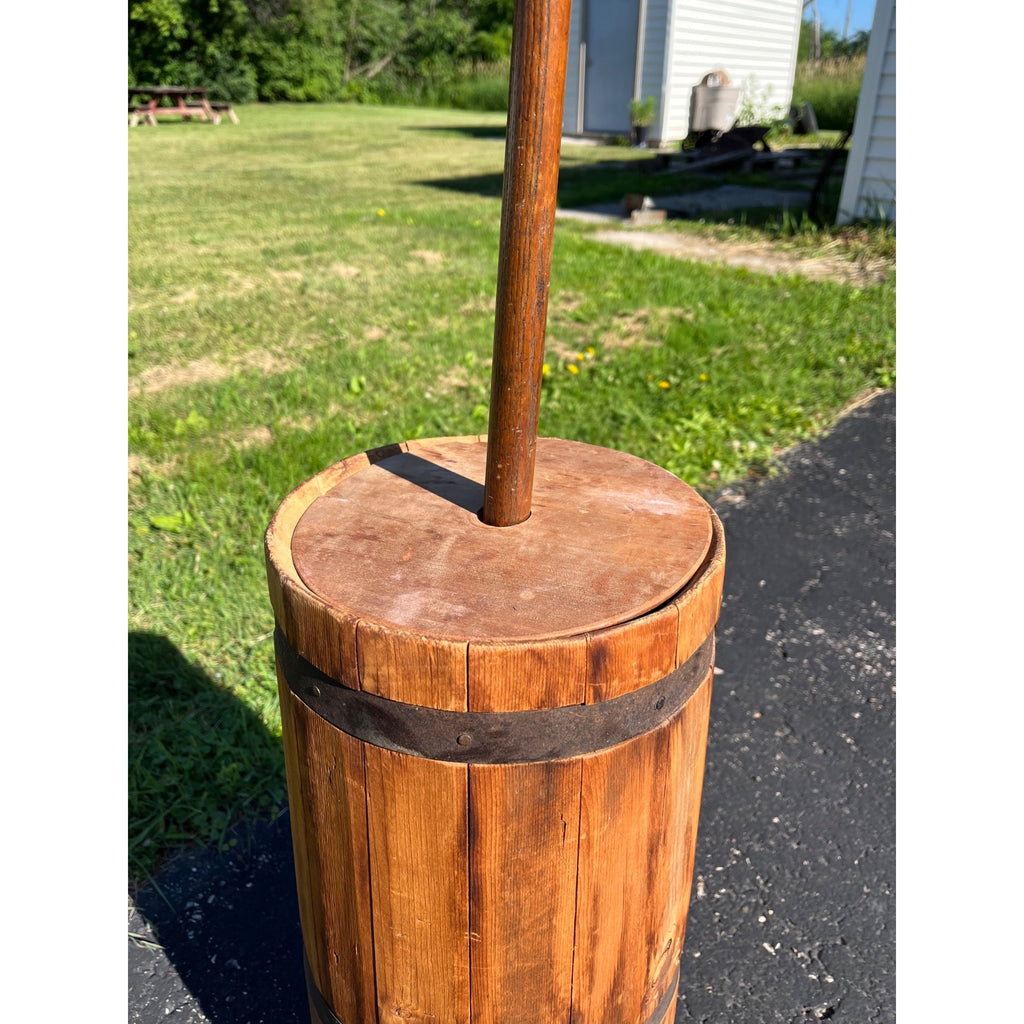 Antique Primitive Wooden Butter Churn Barrel Dash Churn Farmhouse Country Decor