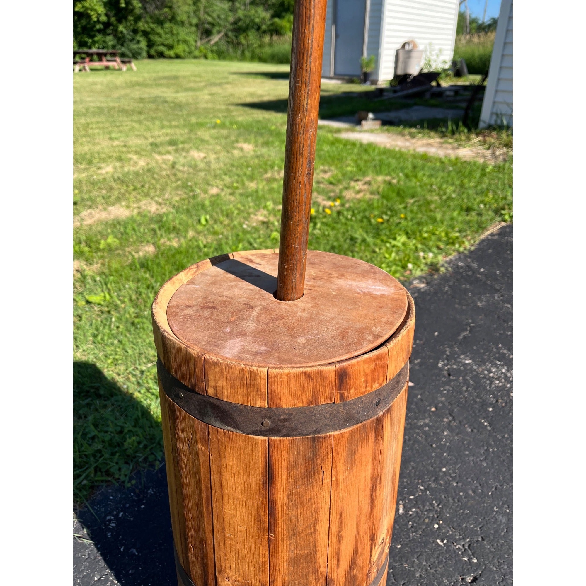 Antique Primitive Wooden Butter Churn Barrel Dash Churn Farmhouse Country Decor