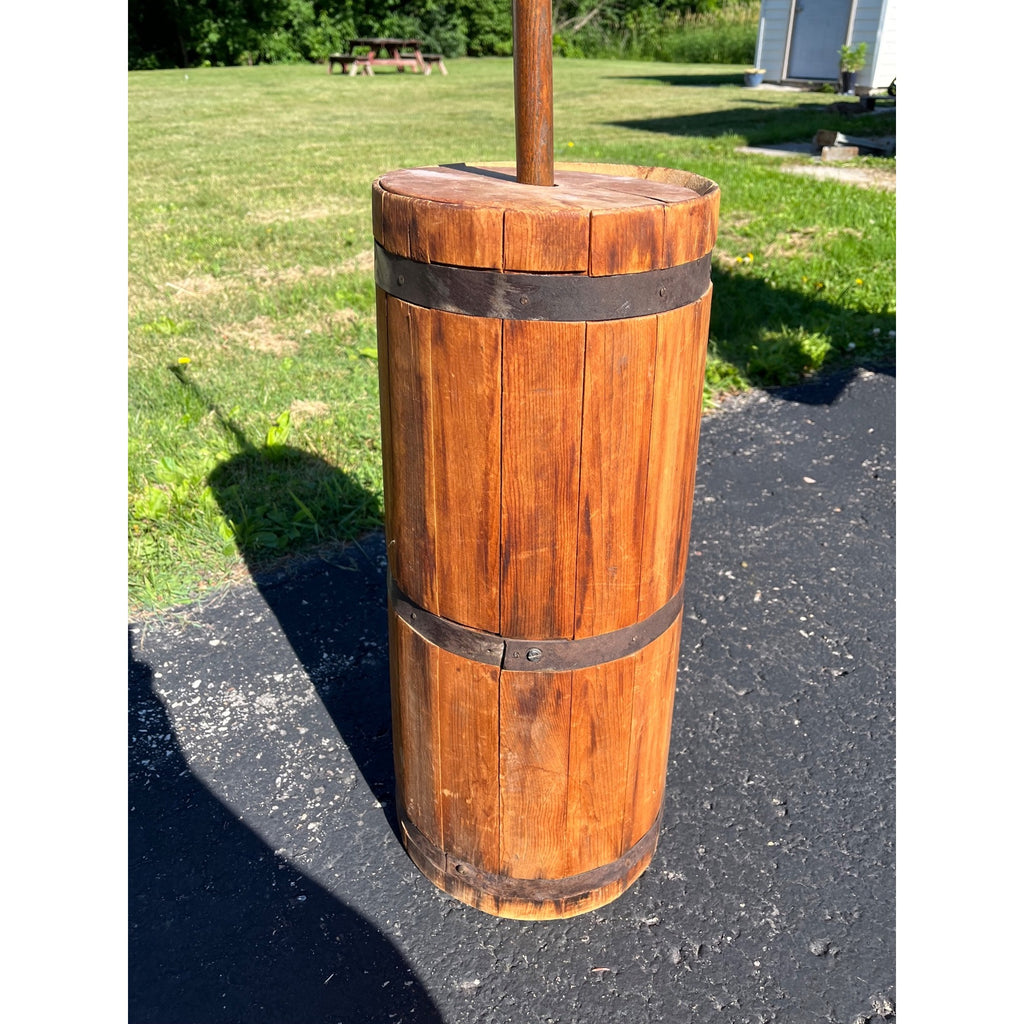 Antique Primitive Wooden Butter Churn Barrel Dash Churn Farmhouse Country Decor