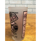Vintage Frosted State Drinking Glass Utah Hazel Atlas Map and Attractions Mormon