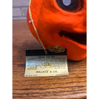 Vintage Halloween 5" Jack O' Lantern JOL Snack Nut Cup Pulp Paper Mache