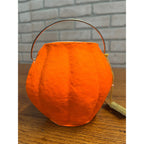 Vintage Halloween 5" Jack O' Lantern JOL Snack Nut Cup Pulp Paper Mache