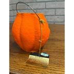 Vintage Halloween 5" Jack O' Lantern JOL Snack Nut Cup Pulp Paper Mache