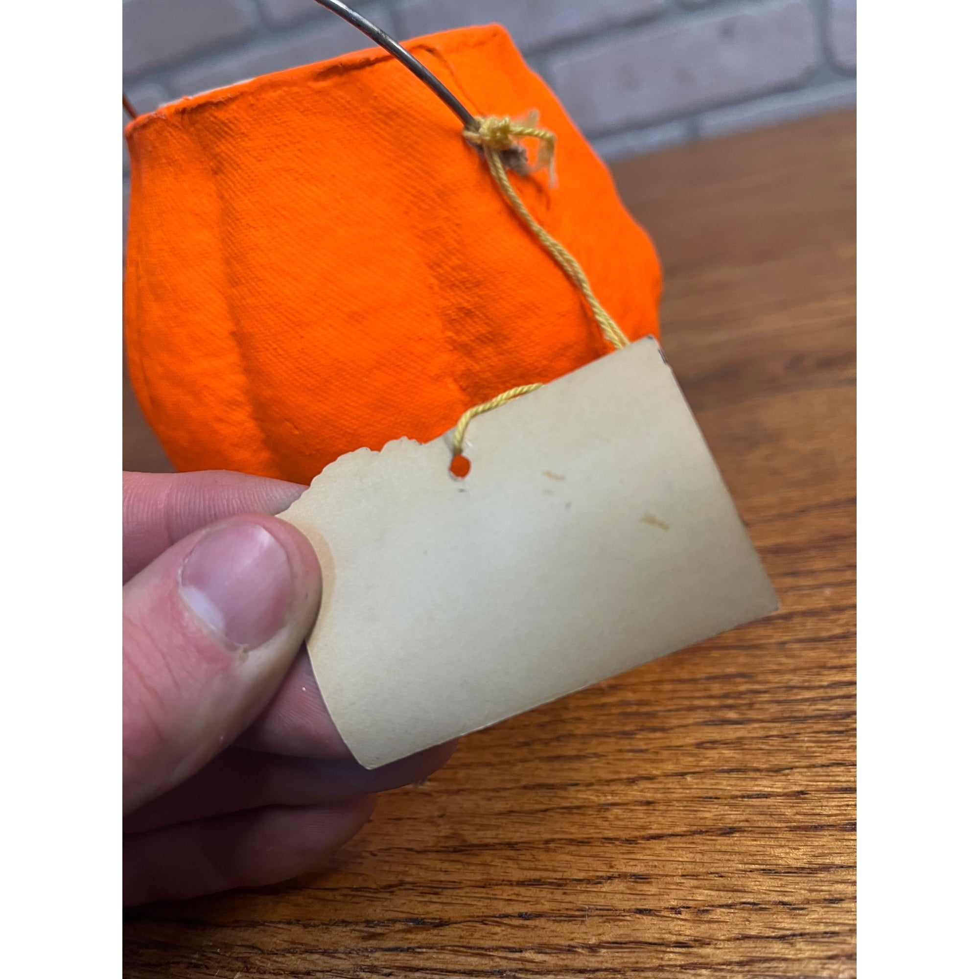 Vintage Halloween 5" Jack O' Lantern JOL Snack Nut Cup Pulp Paper Mache