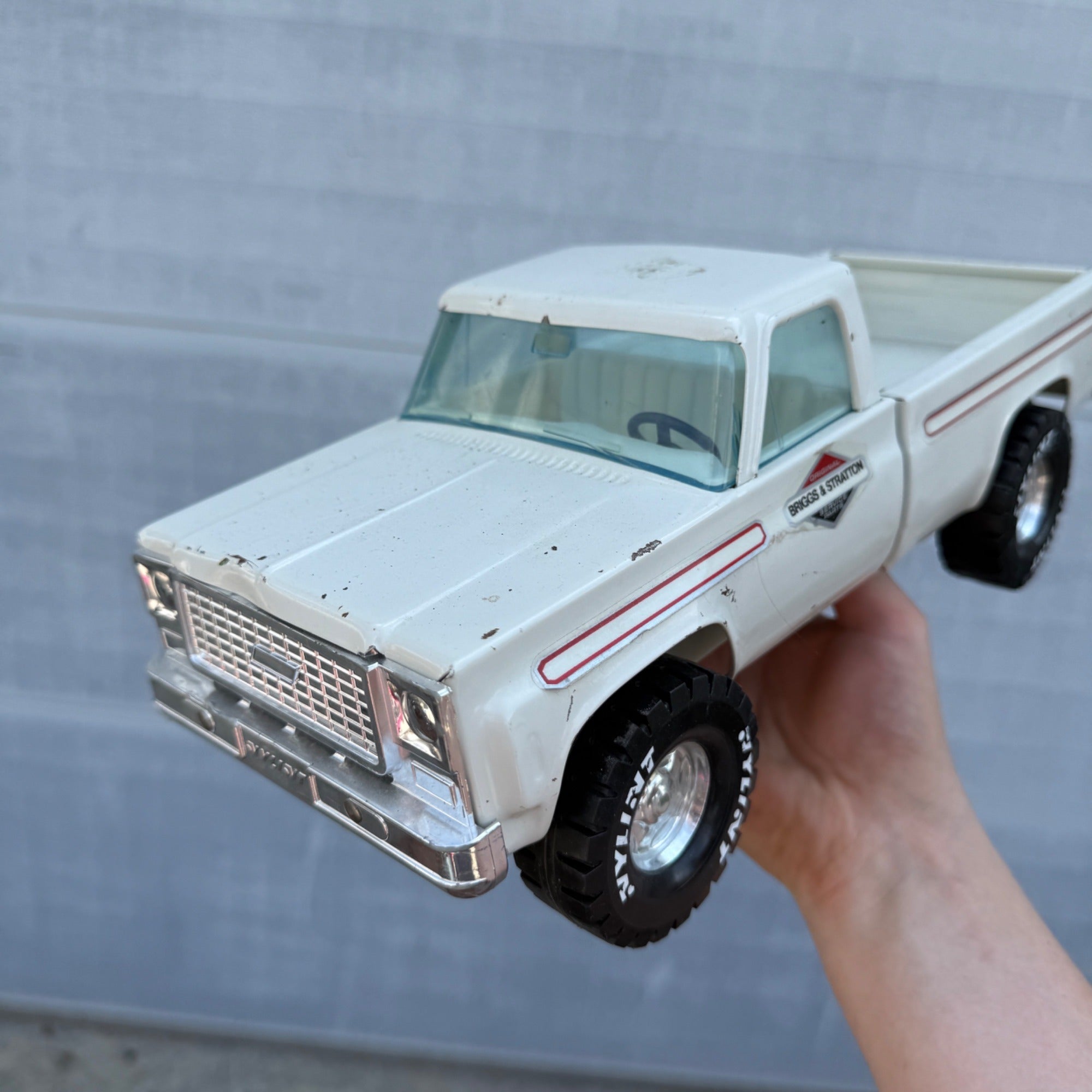 Vintage 1970s Chevy Briggs & Stratton Pick Up Truck By Nylint Pressed Steel 70s