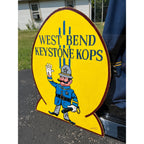 RARE Vintage West Bend Police Department Crime Prevention "Keystone Kop" Uniform & Display Case