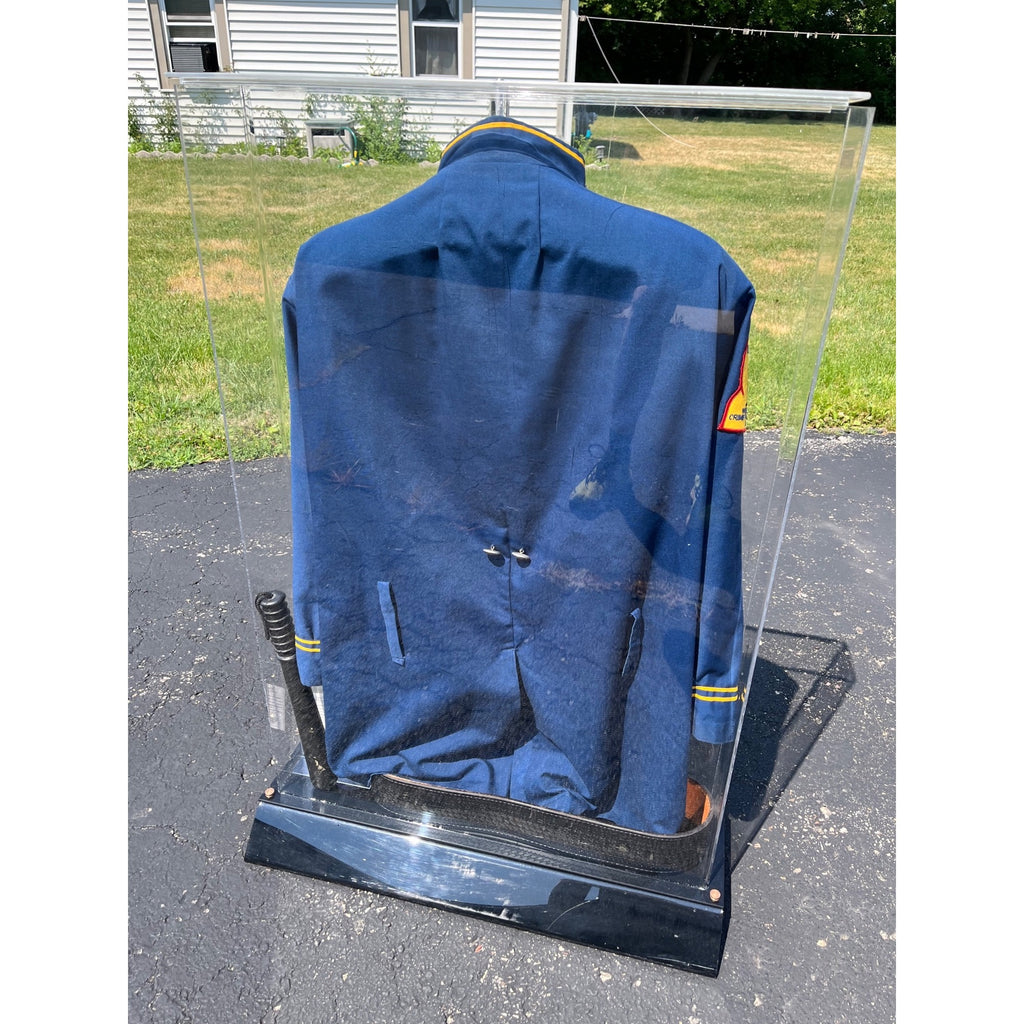 RARE Vintage West Bend Police Department Crime Prevention "Keystone Kop" Uniform & Display Case