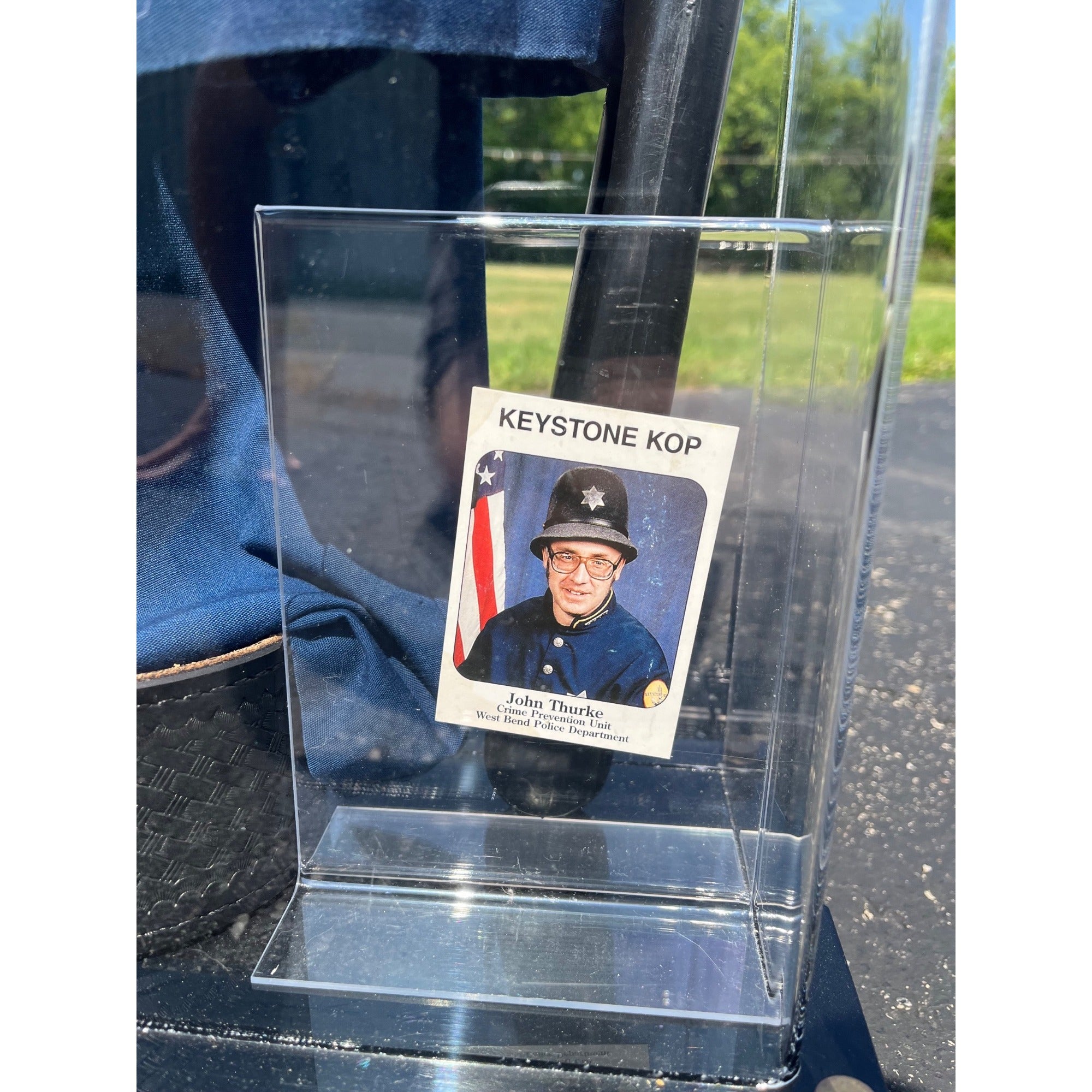 RARE Vintage West Bend Police Department Crime Prevention "Keystone Kop" Uniform & Display Case