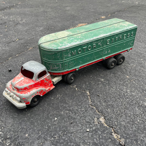 Vintage 1950s Hubley Kiddie Ford Motor Express No. 507 Semi Truck Diecast Toy