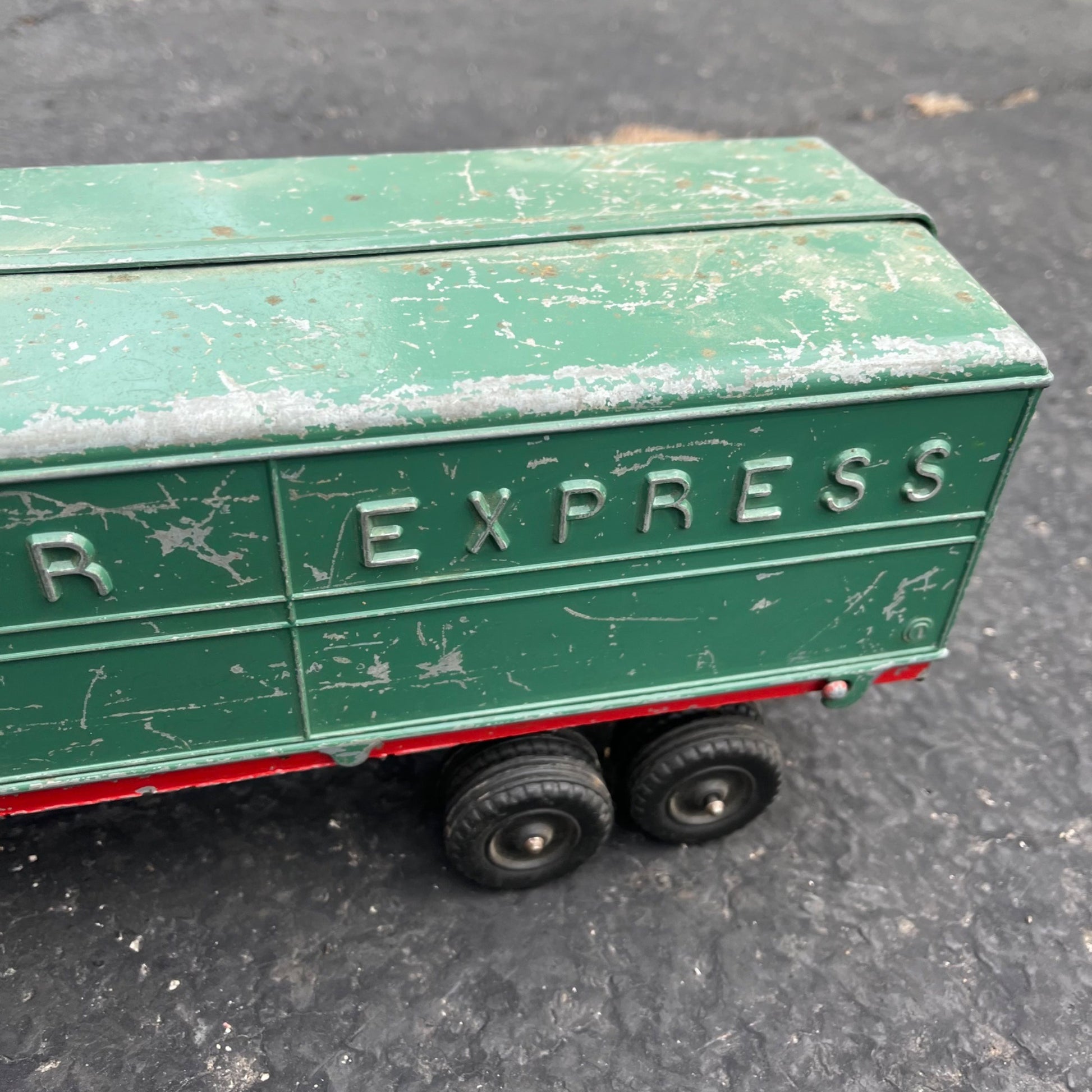 Vintage 1950s Hubley Kiddie Ford Motor Express No. 507 Semi Truck Diecast Toy