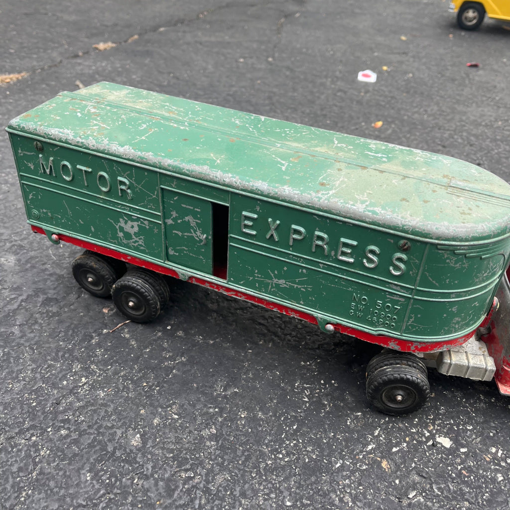 Vintage 1950s Hubley Kiddie Ford Motor Express No. 507 Semi Truck Diecast Toy