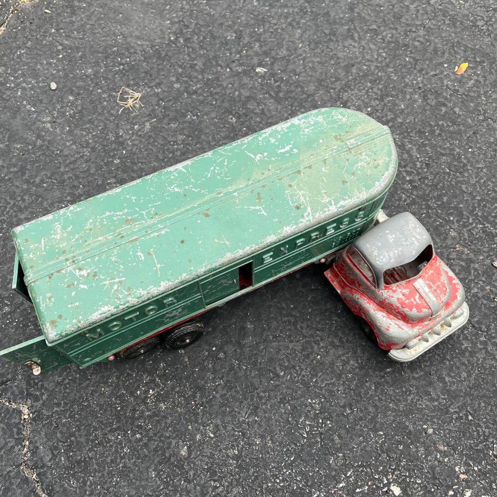 Vintage 1950s Hubley Kiddie Ford Motor Express No. 507 Semi Truck Diecast Toy