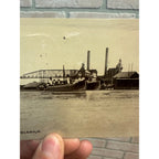 Vintage Shipyards Toldeo OH Ohio Postcard 1909 RPPC Real Photo