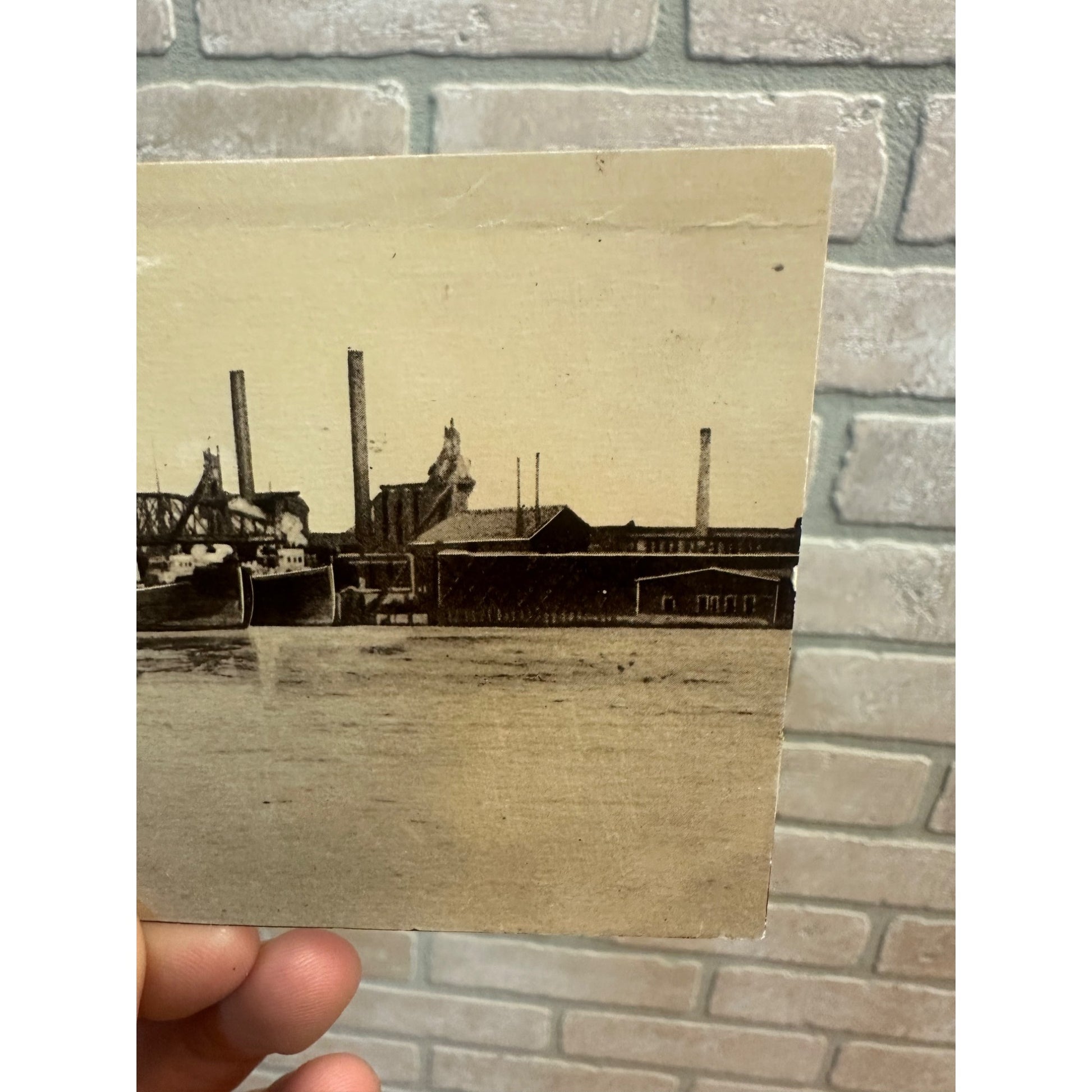 Vintage Shipyards Toldeo OH Ohio Postcard 1909 RPPC Real Photo