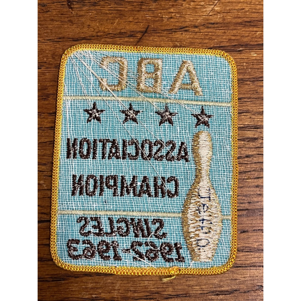 ABC American Bowling Congress 1962-1963 Association Champion Singles Sew Patch