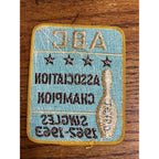 ABC American Bowling Congress 1962-1963 Association Champion Singles Sew Patch