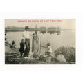 Vintage Exaggerated Postcard Fishing East Troy Wisconsin A.S. Johnson R. Daisy