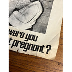 Vintage 70s Propaganda Poster Contraception Pregnant Man Family Planning