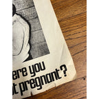 Vintage 70s Propaganda Poster Contraception Pregnant Man Family Planning