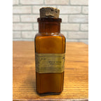 Antique 1900s Mucic Acid Eastman Kodak Apothecary Amber Glass Bottle w/ Label