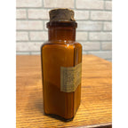 Antique 1900s Mucic Acid Eastman Kodak Apothecary Amber Glass Bottle w/ Label
