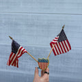 Vintage 1930s United States Patriotic American Automobile Radiator 5 Flag Holder Emblem Hood Ornament Badge