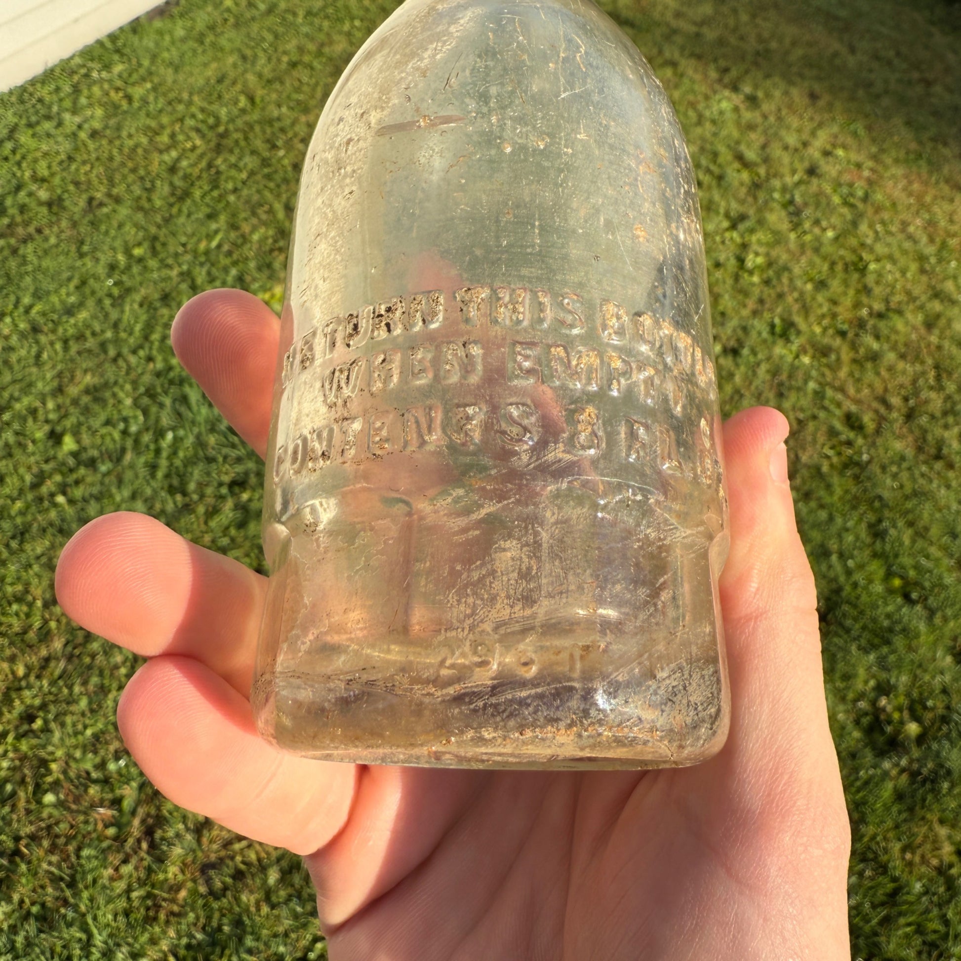 Vintage H. Nehring & Sons Fond du Lac Wisconsin Wis Soda Bottle Octagon base