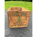 Old Pine Tree Brand Apples Wooden Crate Box Side Entiat Washington Xmas Farmhouse Decor