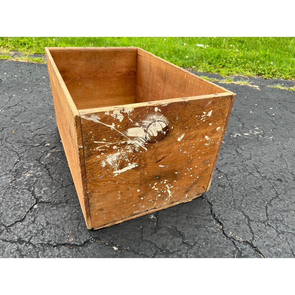 Old Pine Tree Brand Apples Wooden Crate Box Side Entiat Washington Xmas Farmhouse Decor