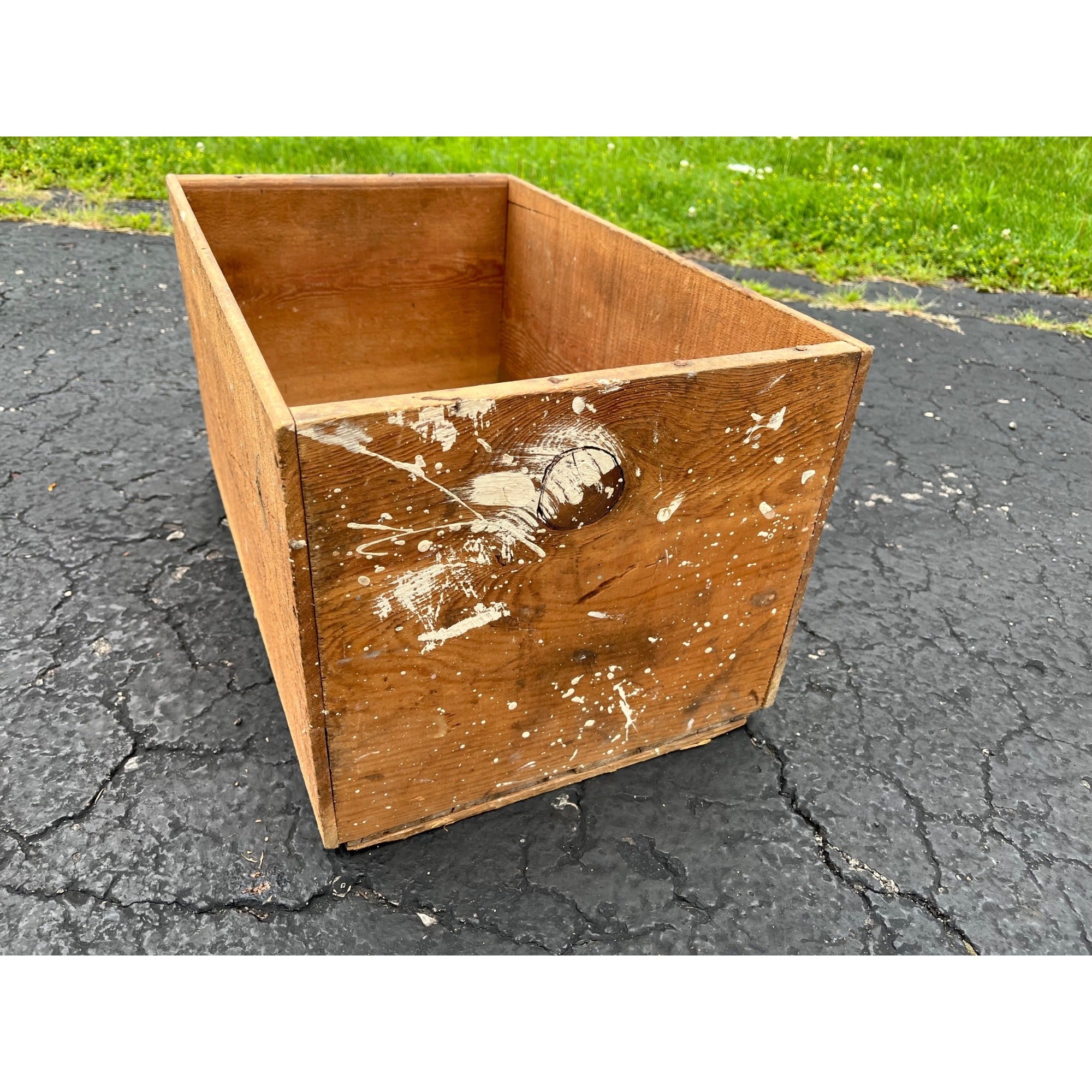 Old Pine Tree Brand Apples Wooden Crate Box Side Entiat Washington Xmas Farmhouse Decor