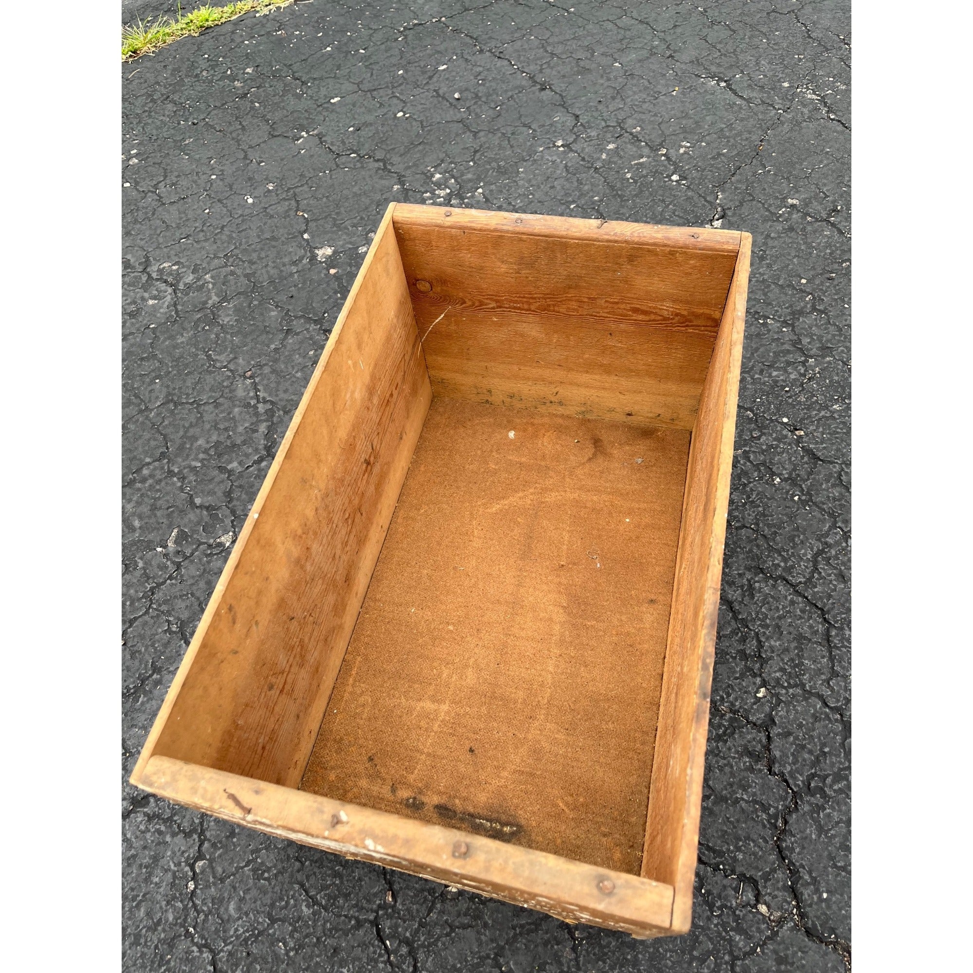 Old Pine Tree Brand Apples Wooden Crate Box Side Entiat Washington Xmas Farmhouse Decor