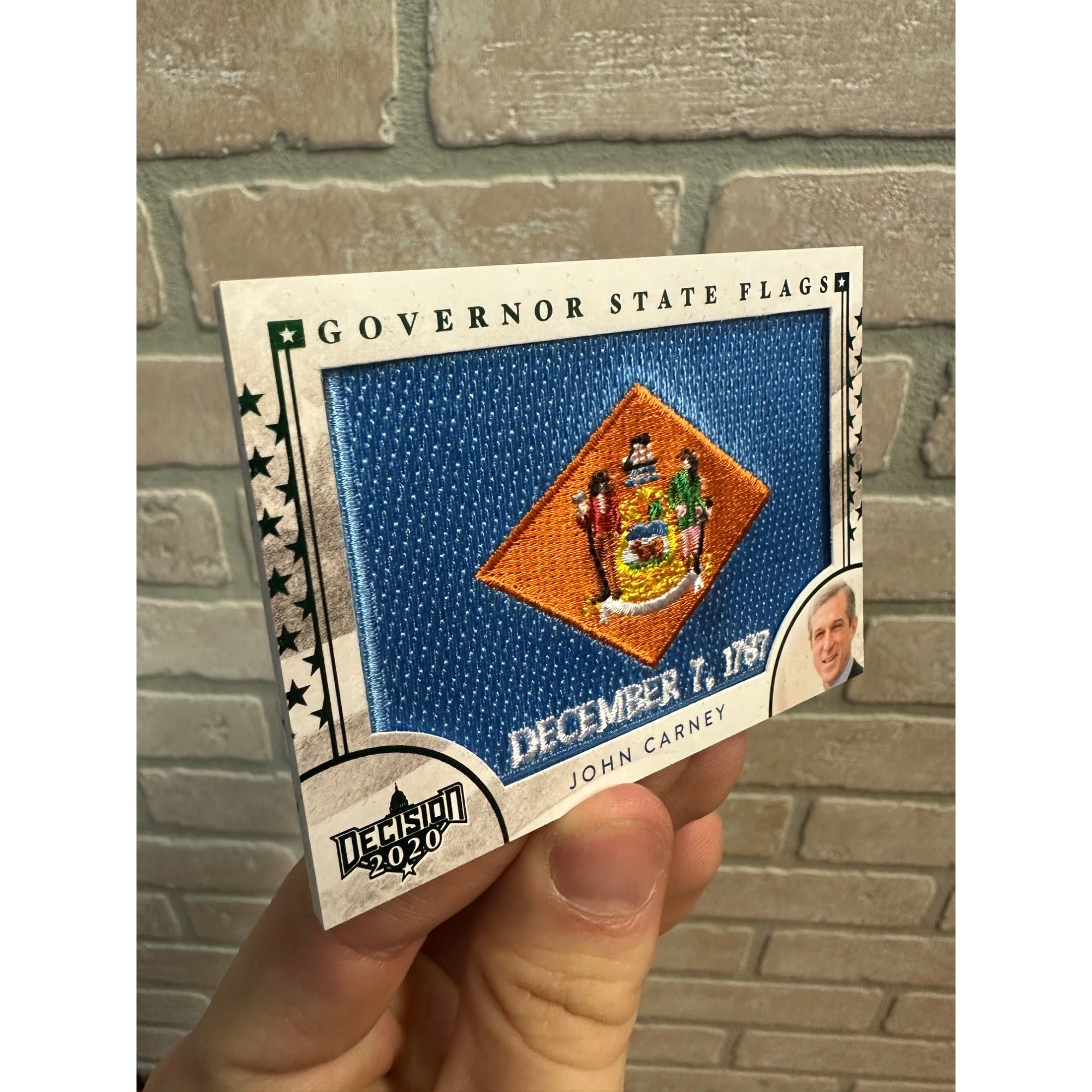 2020 Decision 2020 Governor State Flag Patches #GF8 John Carney - NM-MT
