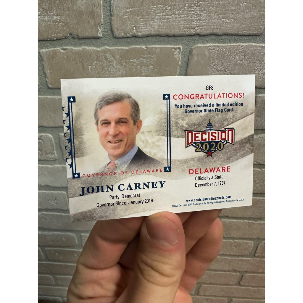 2020 Decision 2020 Governor State Flag Patches #GF8 John Carney - NM-MT